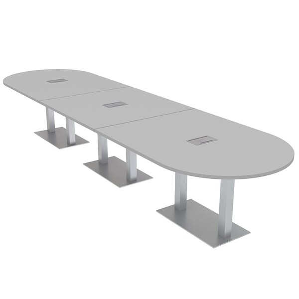 45 in W, 165.75 in L, 29 in H, Engineered Wood Top, Grey